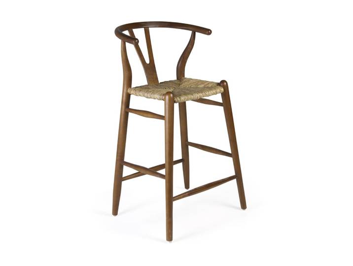 Chaise de bar en rotin beige