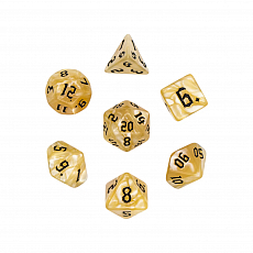 Dice4friends Würfelset Pearl - Sand - 7 Stück 303146