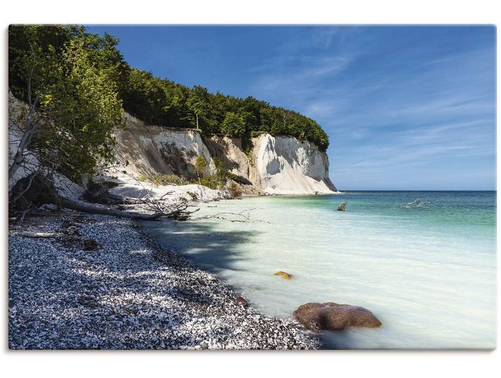 Wandbild ARTLAND Kreidefelsen auf der Insel Rügen III , blau (farbe bild(er): blau), B:90cm H:60cm, Bilder, Wandbild, für Innen- und Aussenbereich geeignet, Outdoorbild