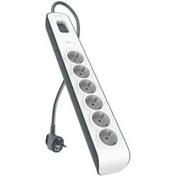Belkin 6fach-Steckdosenleiste mit Überspannungsschutz und 2-m-Kabel