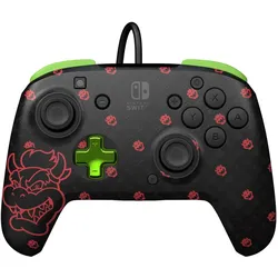 PDP REMATCH GLOW Wired Controller Bowser Nintendo Switch (Switch, Switch OLED), Gaming Controller, Rot, Mehrfarbig