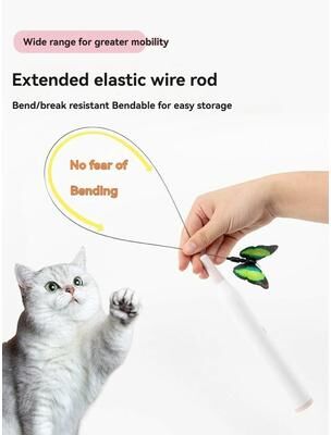 Uplift Picks Automatic Electric Cat Teaser Toy With Suction Cup And Long Rod Automatic Electric Cat Teaser Toy With Suction Cup And Long Rod