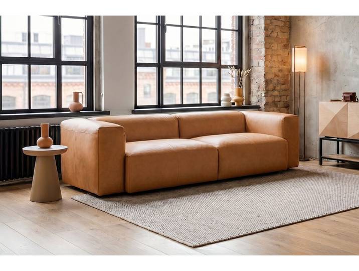 KAWOLA 4-Sitzer CELESTE Ledersofa – Zeitlose Eleganz, hochwertig gefertigt, 4-Sitzer Ledersofa – Luxuriöser Komfort, edles Statement