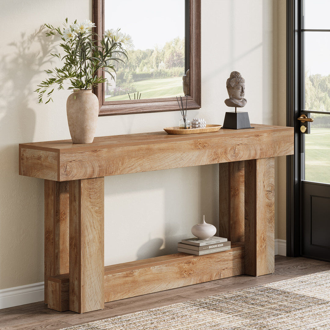 Blue Elephant 160cm Console Table Brown Wood 85cm H X 160cm W X 30cm D