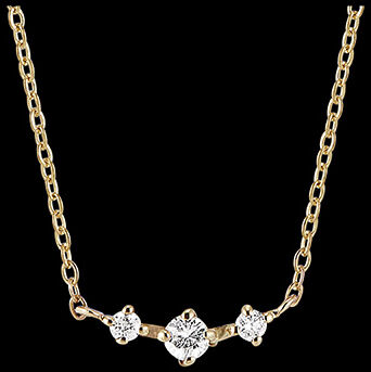 Edenly Halskette Frische - Tara - Gelbgold, 18 Karat, mit Diamanten