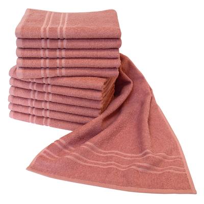 Handtücher DYCKHOFF "Saphir Friseurhandtücher", rosa (altrosa), B:34cm L:90cm, Frottier, Frottier, Handtücher, Farbecht und besonders strapazierfähig, 34x90 cm