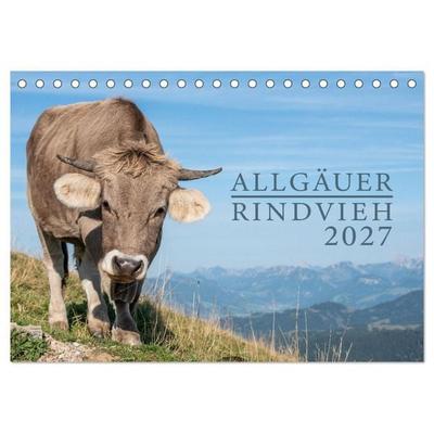 Allgäuer Rindvieh 2027 (Tischkalender 2027 DIN A5 quer), CALVENDO Monatskalender