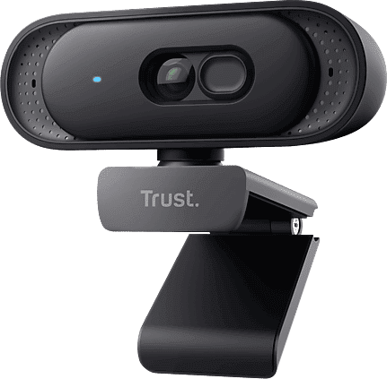 Webcam - Trust Tomar QHD 2K, 2560 x 1440 Píxeles, Micrófono, Obturador de privacidad, Negro