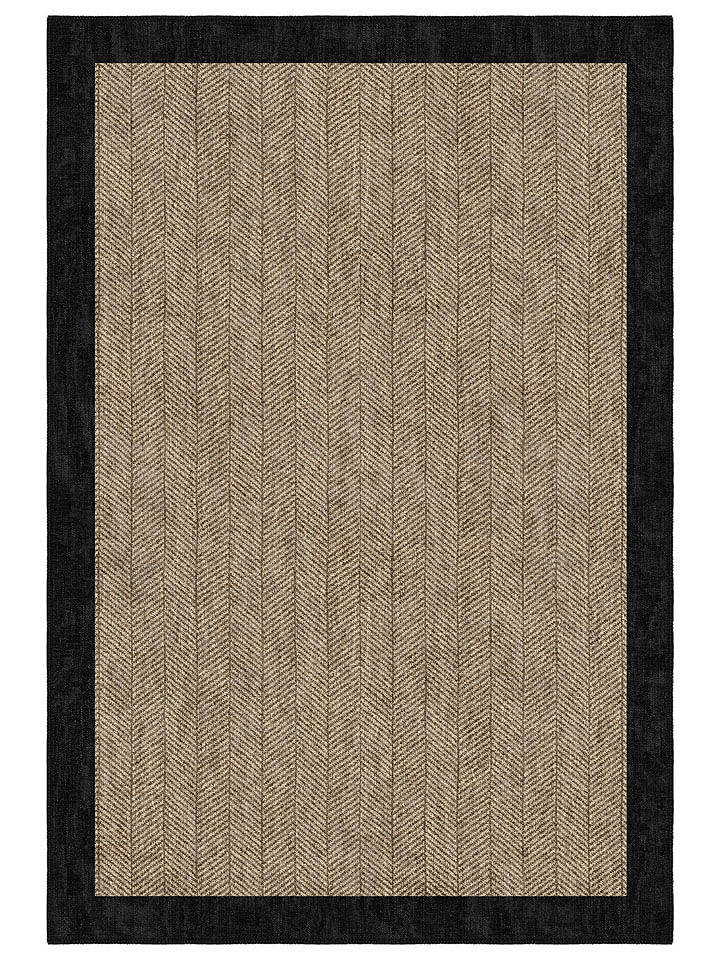 BELLA MAISON Kurzflor-Teppich ''Lucia'' in Beige/ Schwarz - 100x300 cm