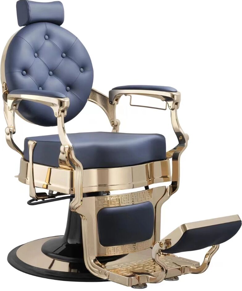 MUDI POLTRONA DA BARBIERE BLU VINTAGE BARBER SHOP BUZZ