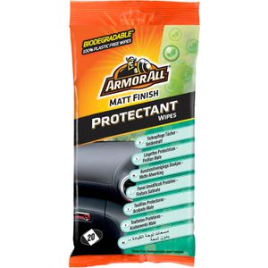 Armor-All Reinigungstücher Kunststoffpflege seidenmatt, feucht, für Kunststoffe, im Softpack, 20 Tücher