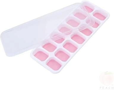 KitchenNation Ice Cube Tray Silicone Mold, Square Ice Cube Tray Maker, Non toxic Durable Ice Blocks For Bar Pub Wine, Ice Cube Mold pink