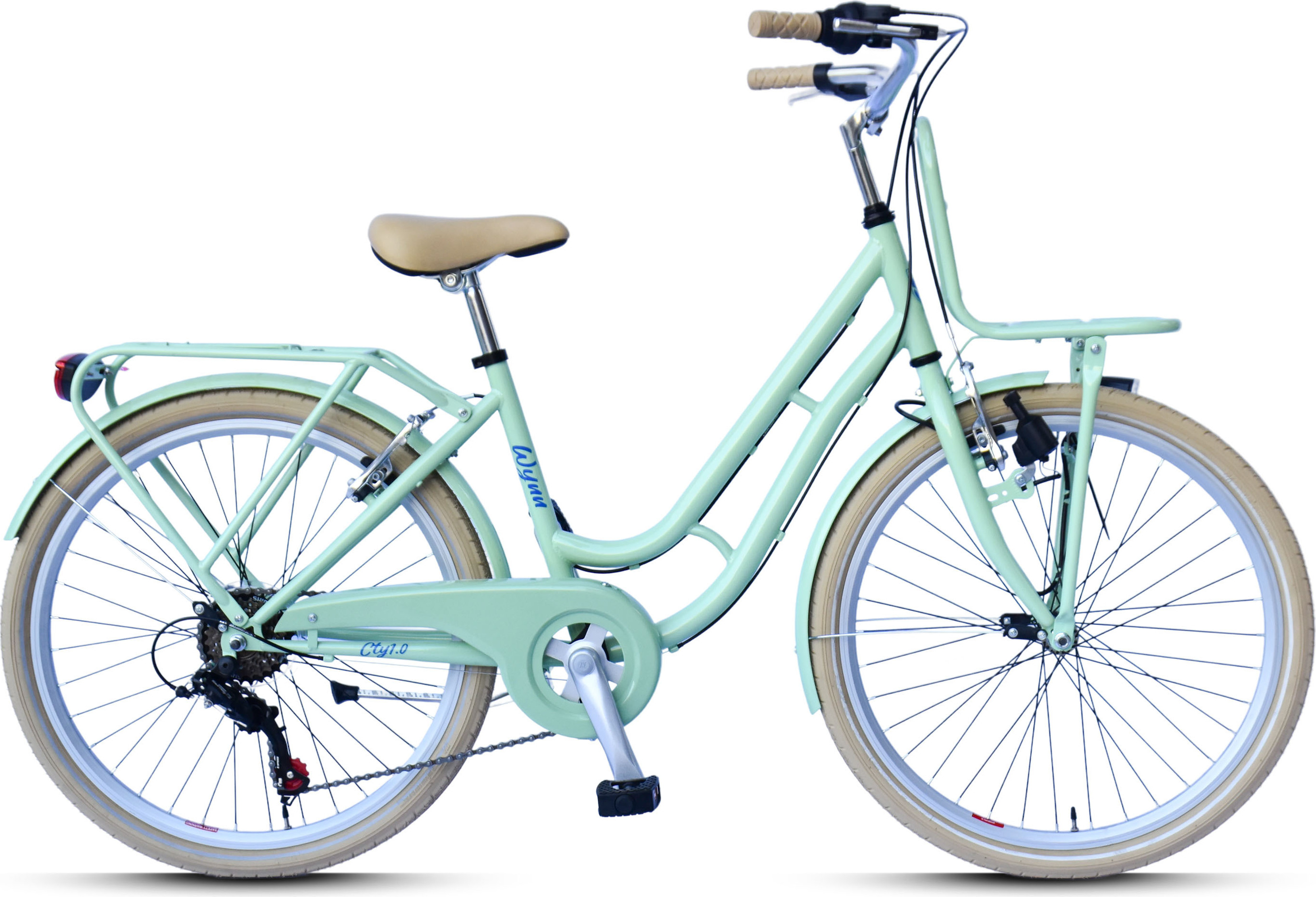 WYNN Kinderrad 24 Zoll KID1.0 grün Rahmenhöhe 38 cm 6 Gänge V-Brake