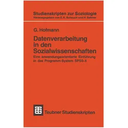 Datenverarbeitung in den Sozialwissenschaften, Fachbücher