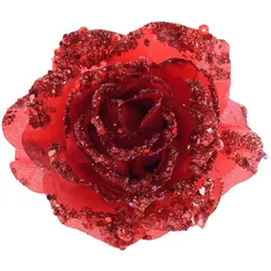Kunstblume ROSE rot (DH 14x8,50 cm) - DH 14x8,50 cm