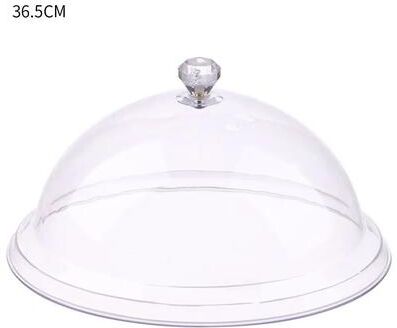 Inspired Living Elegant Acrylic Cake Stand With Cover Dustproof Dessert Display Dome 36.5cm