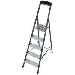 Krause Stehleiter »MONTO Securo« 5 Stufen silber, 185 cm