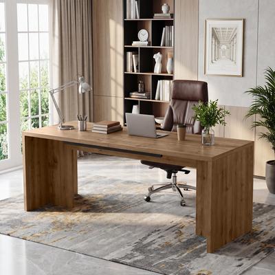 OEM 78 Inch Solid Wood Computer Desk, Extra Long Double Desk, Home Office Workstation for Writing, Conference and Gaming