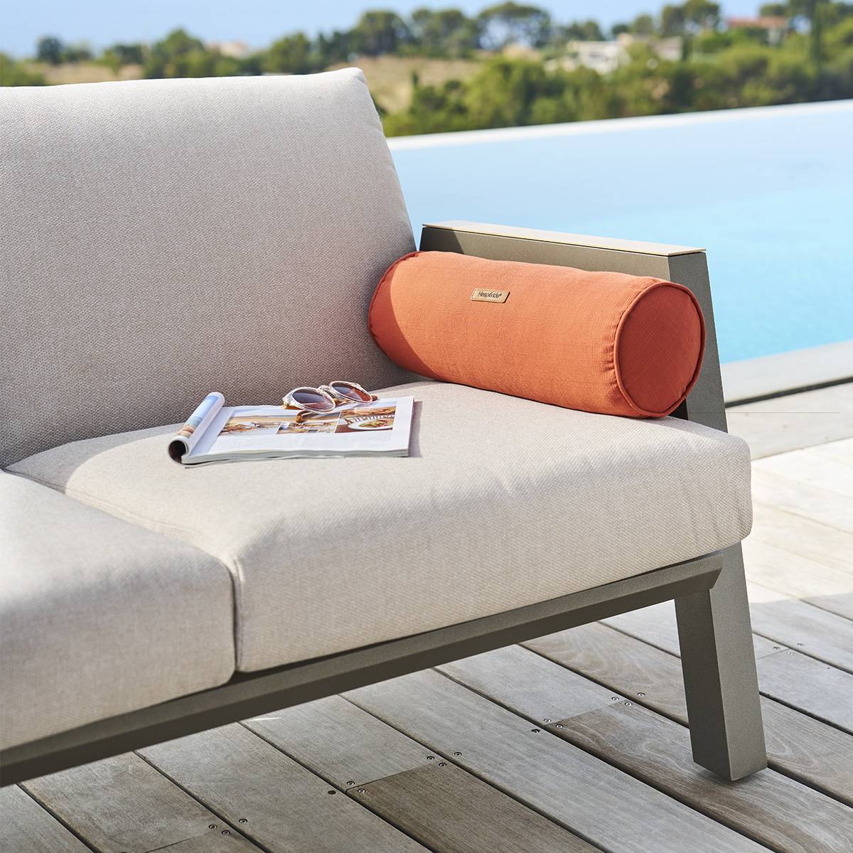 Traversin d'extérieur KORAI Terracotta 45 x 15 cm - Polyester Hespéride