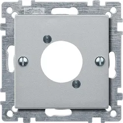 Merten 468960 Zentralplatte für Audio-Steckverbinder XLR, aluminium, System M