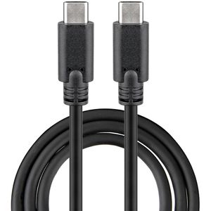 Goobay Ladekabel 66509, schwarz, 3m, USB-C auf USB-C, 60W Schnellladekabel