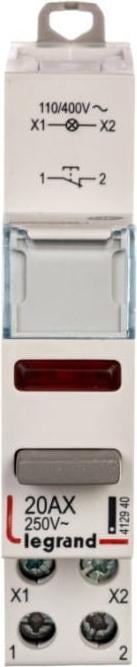 Legrand LP472 Modulaire drukknop 20A 1R met LED-lamp, rood, 110/400V