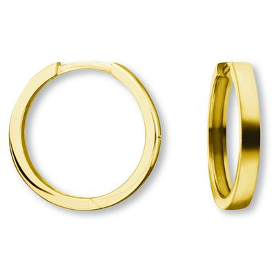 Paar Creolen ONE ELEMENT "Ohrringe Creolen aus 585 Gelbgold Ø 16,0 x 2,0 mm", gold, Ohrringe, Damen, Gelbgold 585, Gold, ein ausdrucksstarkes Schmuckstück für jeden Anlass