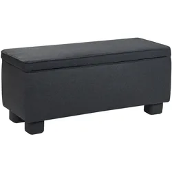 POLSTERBANK mit Stauraum Stoff Schwarz Ithaca