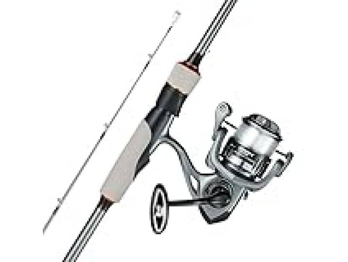 VEVOR Kit Canne et Moulinet Compact, Ensemble de Pêche pour Pêcheurs Droitiers et Gauchers, Canne 1,98 m en 2 Parties en Fibre de Verre et Fibre de Carbone IM6, Enrouleur 6+1 Roulements à Billes
