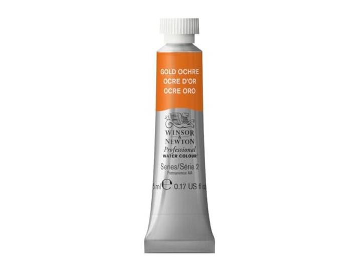 Winsor & Newton 0102285 Professional Water Colour, fijnste kunstenaars aquarelverf met de hoogst mogelijke pigmentatie, uitstekende lichtechtheid - 5ml Tube, Gold Ochre