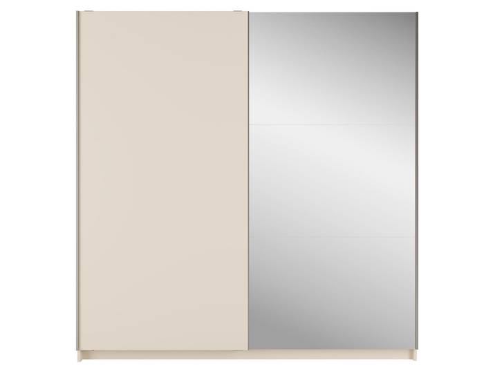 Masseno Schiebetürenschrank BELDEN 150,6/207/55,3cm 2-türig mit Spiegel Sandbeige