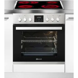BAUKNECHT Elektro-Herd-Set "Heko Lambada", Energieeffizienz: A (A+++-D), silber (edelstahlfarben), Herdsets, PowerHeißluft – Kochen, Backen und Braten ganz ohne Vorheizen