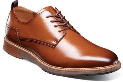 Stacy Adams Pacer (Men's) Casual Shoes in Cognac, Size 11 M, Rubber/Synthetic