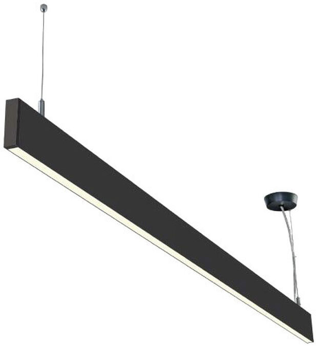 Isoled Led Hängeleuchte Linear Up+down 1200, 40w, Prismatisch, Linear-Verbindbar, Schwarz