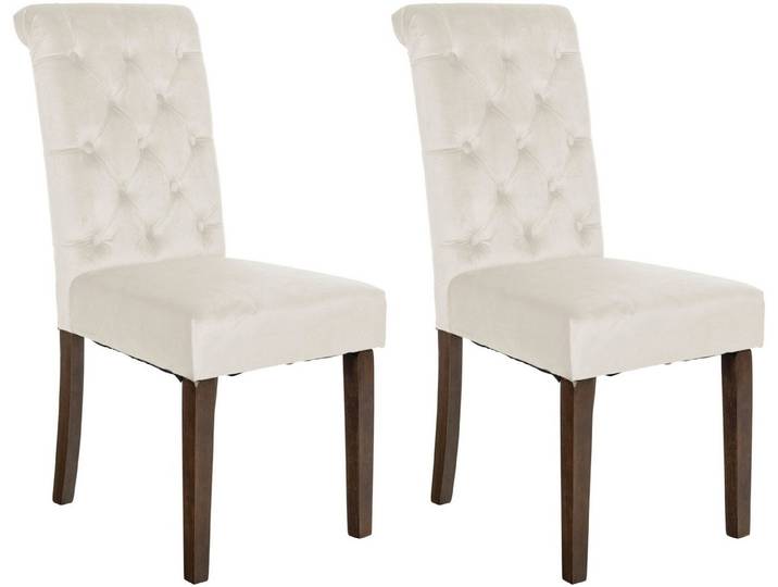 CLP Esszimmerstuhl LISBURN (2er Set), mit Lehne im Chesterfield Design
