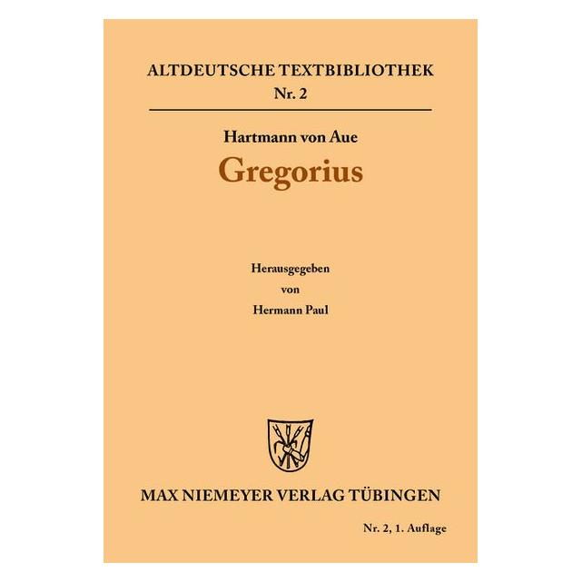 De Gruyter Gregorius (Deutsch, Softcover, Hartmann von Aue) (55850242)