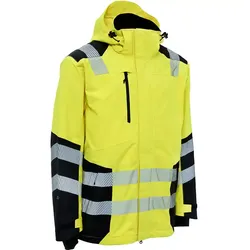 Warnschutz Stretch Regenjacke "186003R" Visible - L - gelb/schwarz