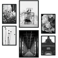 POSTER Set Mit 6 Paris Wandbild A3 & A4 Schwarzer Rahmen
