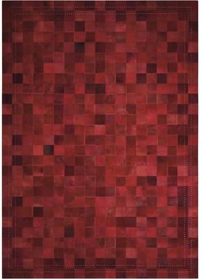 Nourison Vivid Textured Over-dyed Hair on Hide Modern Patchwork Area Rug