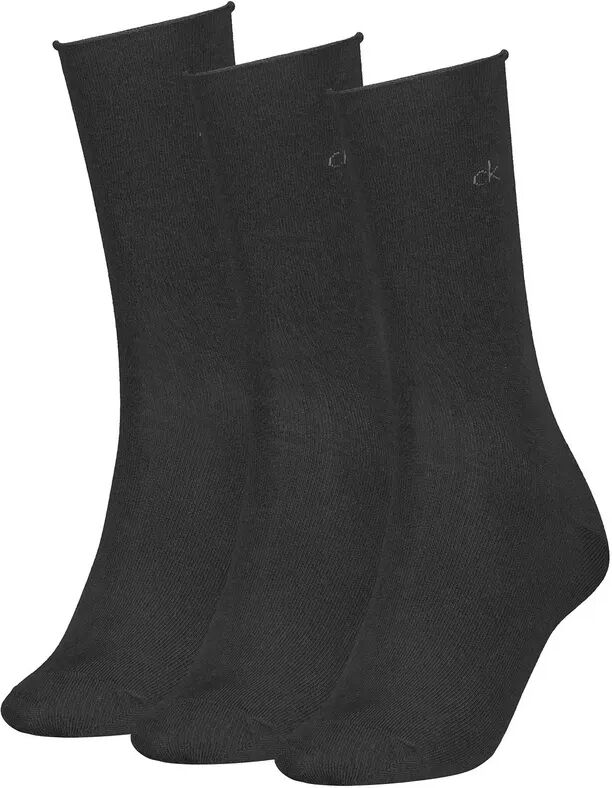 Calvin Klein - Socken, Waden 3 Pack, für Damen, Black, Größe 35-38