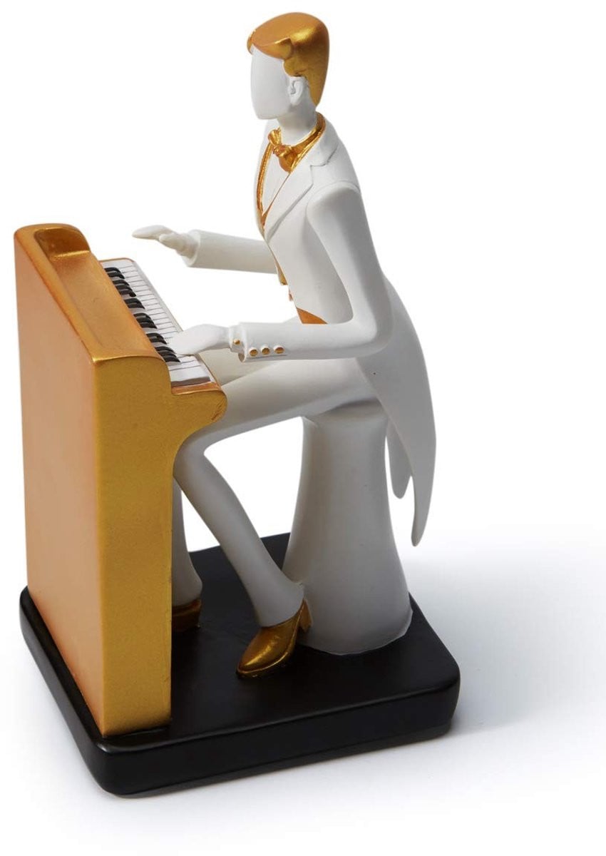 Omgoods Amoy-Art Music Decor Figurine Piano Statue Moderne Sculptuur voor Thuisdecoratie