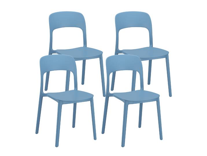 Esszimmerstuhl Gartenstuhl ZORA 4er Set blau