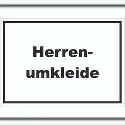 HB-Druck Herrenumkleide Aufkleber mit Text waagerecht A1 (594x841mm)