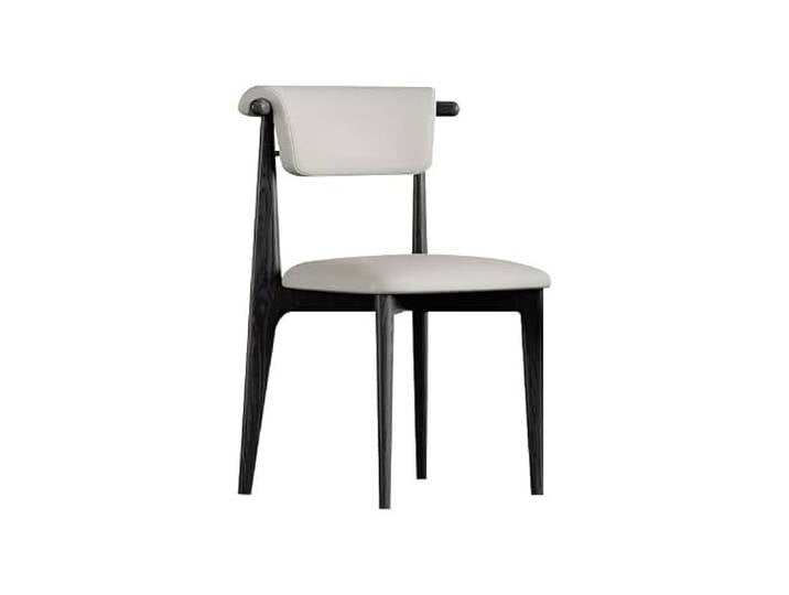 DIANXI Lounge-Sessel Vintage-Esszimmerstühle im cremefarbenen Stil, Esszimmerstühle mittelalterlichen, Stühle mit Rückenlehne aus Eschenholz, italienische minimalistische Hocker