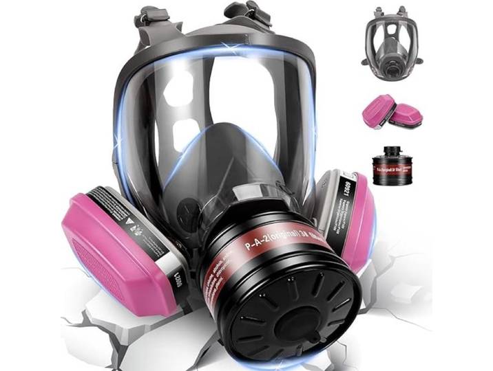 Masque à gaz de survie nucléaire et respirateur intégral avec filtre à charbon actif de 40 mm et filtre 60926