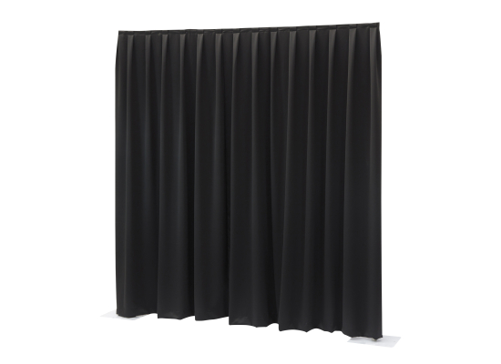 Wentex Pipes & Drapes SET Deko Vorhang 3x9m, schwarz