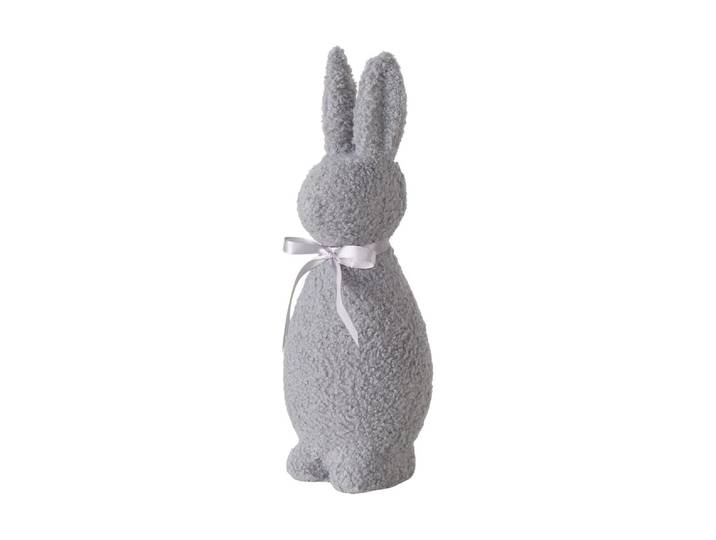 Osterhase BOLTZE Cally, 35 cm , grau, B:12cm H:35cm, Polyester, Polystyrol, Dekofiguren, Osterhase
