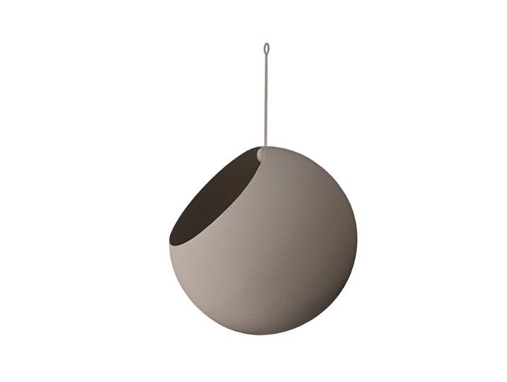 AYTM - Globe Hängeblumentopf Ø 17 cm, taupe / taupe