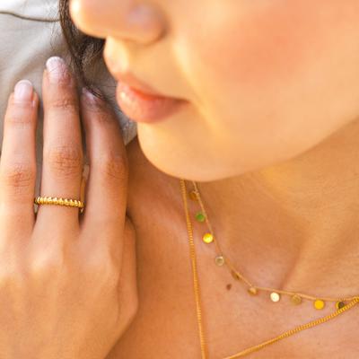 Fingerring ADELIA´S "Damen Ring aus Edelstahl" Gr. 54, gold, Fingerringe, Damen, 54, Edelstahl, Fingerring