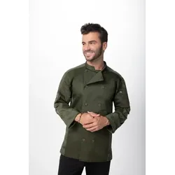 Chef Works® Kochjacke MOJAVE Flex Serie nachhaltig, Knöpfe, Cool VentTM, Olive, Größe XL